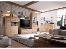 Highboard >Medina II< in Asteiche aus Massivholz - 94x136x39cm (BxHxT)