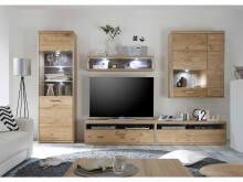 TV-Board >Medina< in Asteiche Bianco geölt aus Metall - 124x41x52cm (BxHxT)