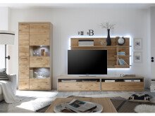 TV-Board >Medina< in Asteiche Bianco geölt aus Metall - 124x41x52cm (BxHxT)