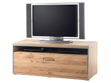 TV-Board >Medina< in Asteiche Bianco geölt aus Metall - 124x51x52cm (BxHxT)