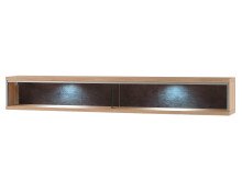 Wandregal >Medina III< in Eiche Bianco aus Metall - 184x27x23cm (BxHxT)
