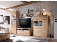 Wandboard >Medina I< in Eiche Bianco - 124x24x23cm (BxHxT)