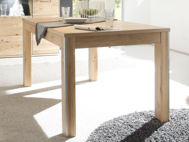 Esstisch >Medina< in Asteiche aus Metall - 160x77x90cm (BxHxT)