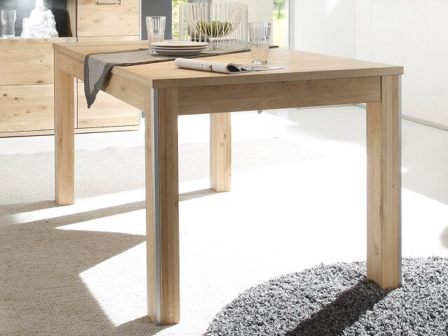 Esstisch >Medina< in Asteiche aus Metall - 160x77x90cm (BxHxT)