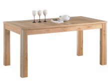 Esstisch >Medina< in Asteiche aus Metall - 160x77x90cm (BxHxT)