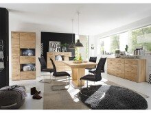 Esstisch >Medina< in Asteiche aus Metall - 140x77x90cm (BxHxT)