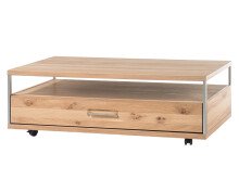 Couchtisch >Medina< in Asteiche Bianco geölt aus Metall - 115x39x70cm (BxHxT)