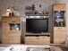 Wohnwand >Medina II< in Asteiche aus Metall - 301x201x52cm (BxHxT)