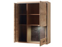 Wohnwand >Medina IV< in Asteiche aus Metall - 321x201x52cm (BxHxT)