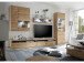 Wohnwand >Medina IV< in Asteiche aus Metall - 321x201x52cm (BxHxT)