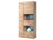 Wohnwand >Medina V< in Asteiche aus Metall - 351x201x52cm (BxHxT)