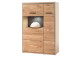 Wohnwand >Medina VI< in Asteiche aus Metall - 288x176x52cm (BxHxT)