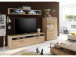 Wohnwand >Medina VI< in Asteiche aus Metall - 288x176x52cm (BxHxT)