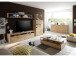 Wohnwand >Medina VI< in Asteiche aus Metall - 288x176x52cm (BxHxT)