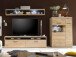 Wohnwand >Medina VI< in Asteiche aus Metall - 288x176x52cm (BxHxT)