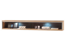 Wohnwand >Medina VII< in Asteiche aus Metall - 288x176x52cm (BxHxT)