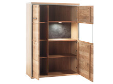 Wohnwand >Medina VII< in Asteiche aus Metall - 288x176x52cm (BxHxT)