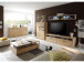 Wohnwand >Medina VII< in Asteiche aus Metall - 288x176x52cm (BxHxT)