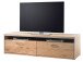 Wohnwand >Medina VII< in Asteiche aus Metall - 288x176x52cm (BxHxT)