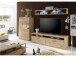 Wohnwand >Medina VII< in Asteiche aus Metall - 288x176x52cm (BxHxT)