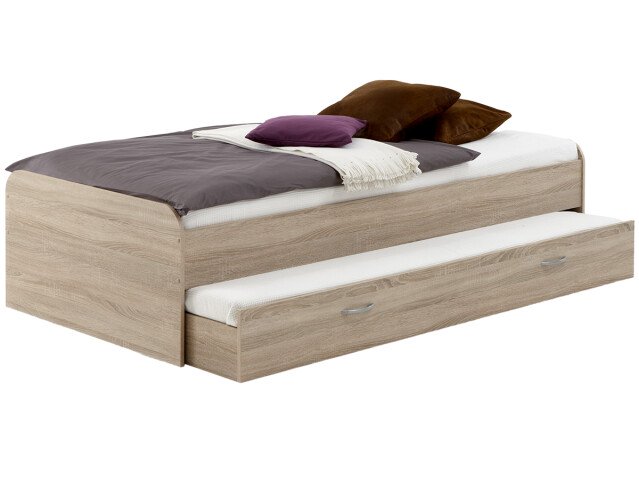 Ausziehbett in Eiche - 94x50,5x203cm (BxHxT)
