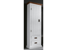 Garderobenschrank >Gesine< in Akazie struckturweiß - 60x200x40 (BxHxT)