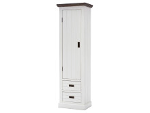 Garderobenschrank >Gesine< in Akazie struckturweiß - 60x200x40 (BxHxT)