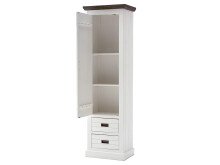 Garderobenschrank >Gesine< in Akazie struckturweiß - 60x200x40 (BxHxT)