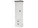 Garderobenschrank >Gesine< in Akazie struckturweiß - 60x200x40 (BxHxT)