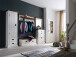Garderobenschrank >Gesine< in Akazie struckturweiß - 60x200x40 (BxHxT)