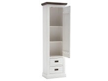 Garderobenschrank >Gesine< in Akazie struckturweiß - 60x200x40 (BxHxT)