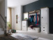 Garderobenschrank >Gesine< in Akazie struckturweiß - 60x200x40 (BxHxT)