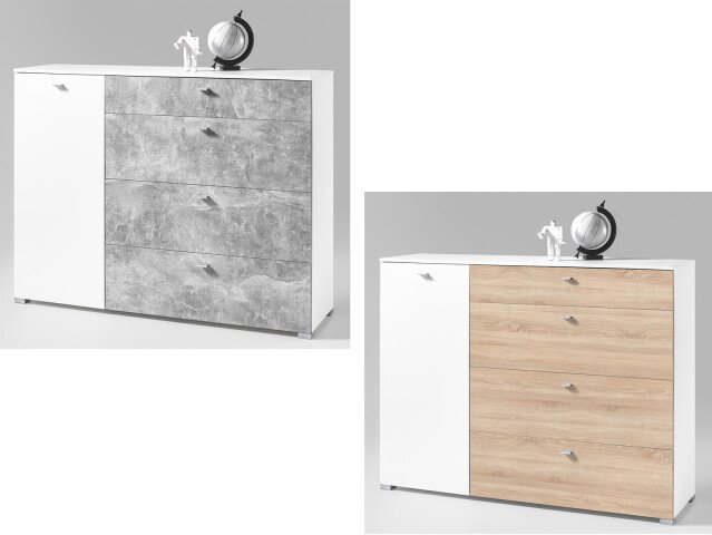 Kommode >Bloemfontein< in Weiß - 150x116x42cm (BxHxT)