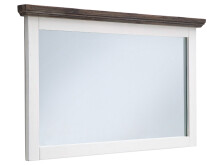 Wandspiegel >Gesine< in Akazie struckturweiß aus Massivholz - 124x75x5cm (BxHxT)