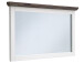 Wandspiegel >Gesine< in Akazie struckturweiß aus Massivholz - 124x75x5cm (BxHxT)