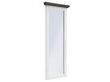 Wandspiegel >Gesine< in Akazie struckturweiß aus Massivholz - 59x145x5cm (BxHxT)