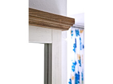 Wandspiegel >Gesine< in Akazie struckturweiß aus Massivholz - 59x145x5cm (BxHxT)