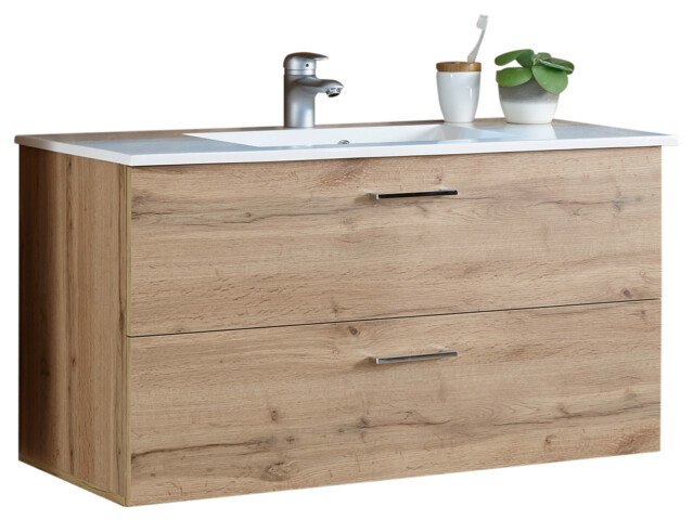 Waschtisch-Set >Bella< in Wildeiche - 99x53x45cm (BxHxT)