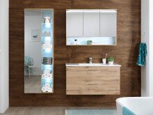 Spiegelschrank >Bella< in Wildeiche - 100x70x23cm (BxHxT)