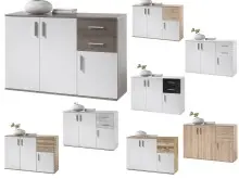 Kommode >Freida< in Weiß - 120x82x35cm (BxHxT)