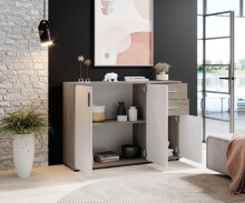 Kommode >Freida< (B/H/T 120 x 82 x 35 cm) in Sonoma-dunkel - 120x82x35cm (BxHxT)