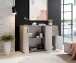 Kommode >Freida< (B/H/T 120 x 82 x 35 cm) in Sonoma-dunkel - 120x82x35cm (BxHxT)