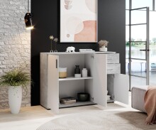 Kommode >Freida< (B/H/T 120 x 82 x 35 cm) in Beton - 120x82x35cm (BxHxT)