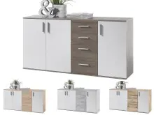 Kommode >Freida< in Weiß - 160x82x35cm (BxHxT)
