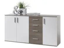 Kommode >Freida< in Weiß - 160x82x35cm (BxHxT)