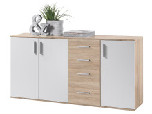 Kommode >Freida< in Weiß - 160x82x35cm (BxHxT)
