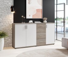 Kommode >Freida III< in Sonoma dunkel - 160x82x35cm...