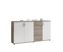 Kommode >Freida III< in Sonoma dunkel - 160x82x35cm (BxHxT)