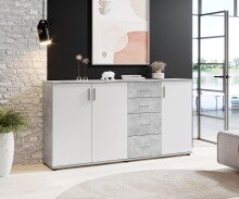 Kommode >Freida< (B/H/T 160 x 82 x 35 cm) in Beton - 160x82x35cm (BxHxT)