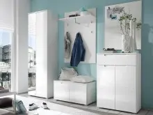 Sitzbank >Suzette< in Weiß aus MDF -...